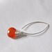 Dangle Earrings, Sterling Silver Earrings, Carnelian gemstone, Fashion Jewelry