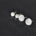 Rainbow Moonstone and sterling silver post earrings set- Mom and me