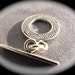 Detailed Dot sterling silver toggle clasp - round bali style 14mm