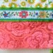 Designer Garden Gloves - As seen in Better Homes and Gardens DIY Magazine - Colorful Spring Flowers and Pink Lace - One Size
