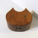 Cat Puzzle Box Made Of Mahogany Wood