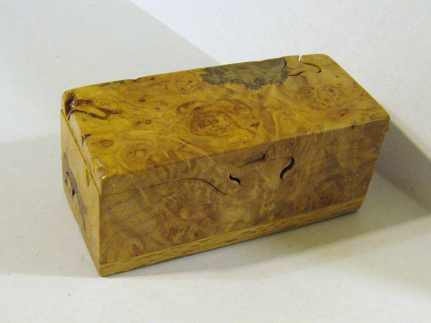 Puzzle Box Made Of Maple Burl wood