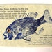 Fishers of men Bible Passage Art... 8X10 original Cottage Decor GYOTAKU Fish Art Rubbing matted