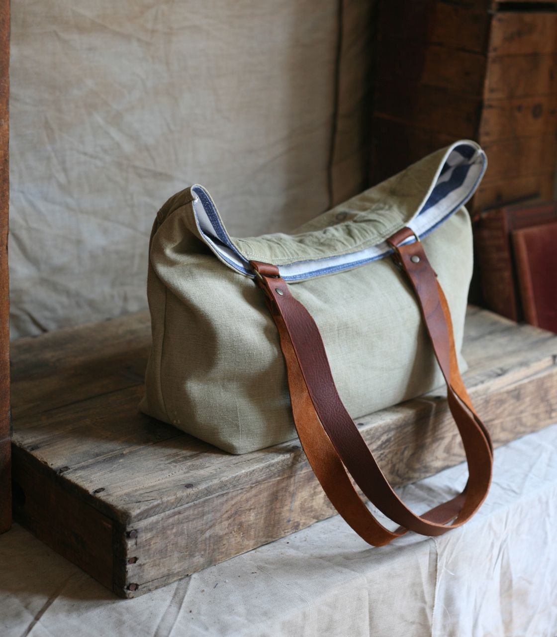 Recycled Canvas Tote Bag by Forestbound on Etsy
