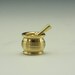 1/2 or 1" Scale Miniature Dollhouse Mortar and Pestle with Side Decoration