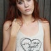 Eco-Heather Racerback Tank- (Shakespeare) IN MY HEART OF HEARTS... Small