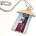 Little House Necklace from Recycled License Plates
