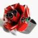 Recycled Jewelry RED COKE Rose Ring From Upcycled Aluminum
