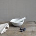 Vintage Apothecary Mortar and Pestle : White Porcelain