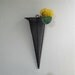 Vintage Wall Pocket Cone : Metal Wall Hanging Planter