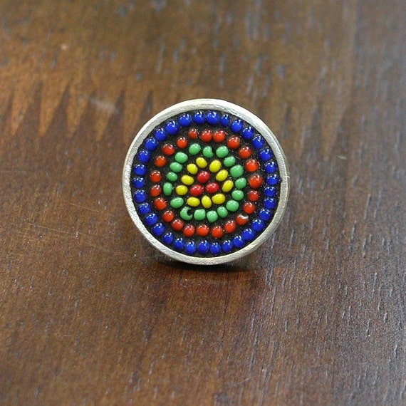 Items similar to Wonderful Colors Mosaic Ring on Etsy