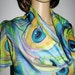 PEACOCK Hand Painted Silk Scarf women fashion SALE