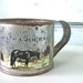 Vintage Tin Cup, Modern Farmhouse Home Decor, Horse, Rustic Shabby Chic