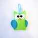 Felt Christmas Ornament - Emily the Lime Green Owl