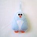 Felt Christmas Ornament - Shelby the Light Blue Penguin