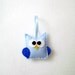 Felt Christmas Ornament - Clara the Blue Baby Owl