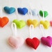 Felt Ornament Set - Rainbow Love - 12 Hearts