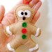 Gilbert the Gingerbread Man Ornament - Felt Holiday Tree Ornament