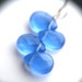 Blue Stone Earrings . Sterling Silver . Blue Stone Butterfly Earrings . Long Dangle Earrings . Something Blue - Pavo Collection