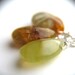 Natural Jade Necklace . Teardrop Cascade Pendant . Sterling Silver Chain . Textured Lichen Stone - Eire Collection