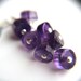 Long Dangle Earrings . Wire Wrapped Cluster . Sterling Silver . Natural Amethyst . Gemstone Vine Cascade - English Garden Collection
