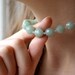 1950s Vintage Fashion . Beaded Choker Necklace . Faceted Green Aventruine Rounds . Natural Gemstone - Oz Collection . The Galaxy Series