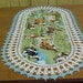 Crocheted Cows in a Pasture Table Runner