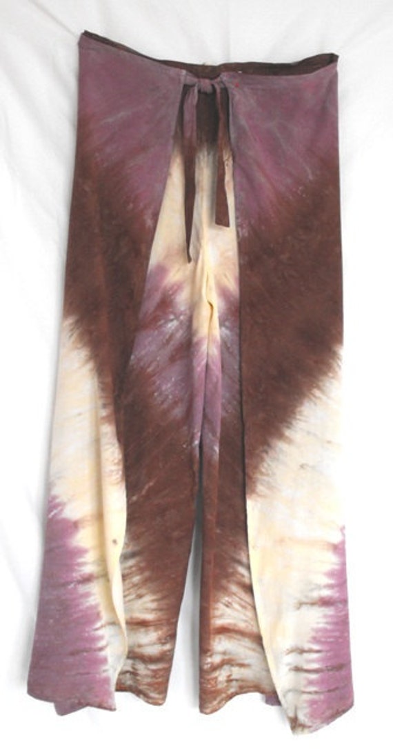 pants tie dye in Pants Raspberry Wrap Chocolate Tie Rayon Dye Vanilla