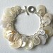 Button Bracelet Winter Wonderland White and Cream