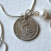 Lucky Sixpence 1914 Pearl Charm Necklace
