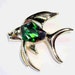 Vintage Angel Fish Brooch, Sarah Coventry Pin, Vintage Tropicana Mystic Stone