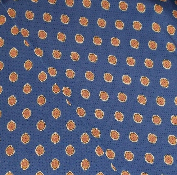 Blue and yellow French country fabric