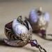 Purple flower earrings - amethyst lilac lavender bud swarovski crystal bridesmaid weddings