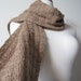 FAWN Antidote Scarf in Fawn Brown Merino Wool - Natural Fibers - Earth Tone Geometric Minimalist - Summer Sale - CIJ