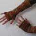 Autumn Blaze Arm Warmers / Fingerless Gloves - Hand Knit in Pure Wool