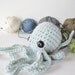 Handmade Octopus Amigurumi in Seaglass Green Wool - Aqua - A Travel Buddy with Tentacles - Ornament - Sea Creature Gift Idea