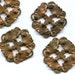 vintage stamping brass victorian style patina flat water lily on edges