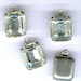 vintage rhinestone charm gorgeous and dainty rhinestone drops in silvertone setting, prong set