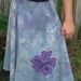Abstract heart flower applique hemp skirt