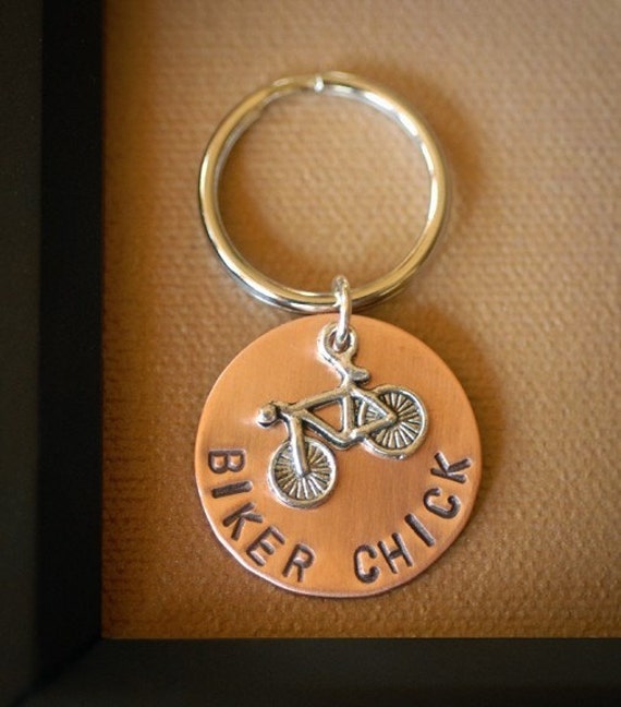 Biker Chick Key Chain