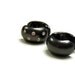 Vintage Black CZ Studded Post Earrings / Geometric / Stars Inspired / Galaxy / Reversible