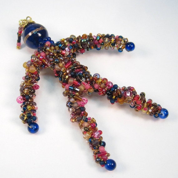 Beaded People Pin Bead People Wire Wrapped by playnwithbeads