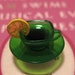 Kelly Green Glass-Like Tea Cup Ring with Lemon