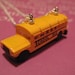 Mini School Bus Pendant \/ Necklace
