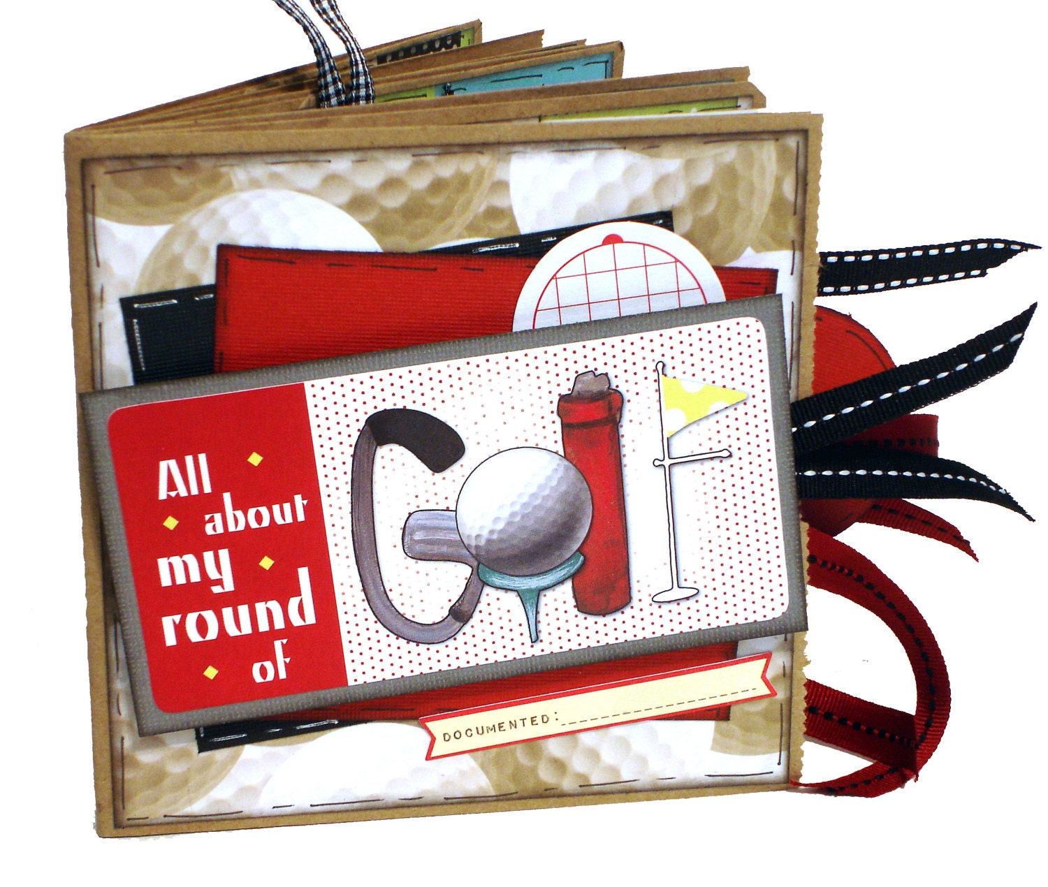 Golf Scrapbook Sports Paper Bag Album