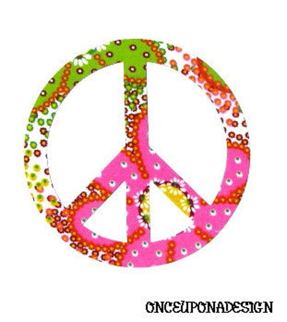 Peace Sign ...Iron On Applique