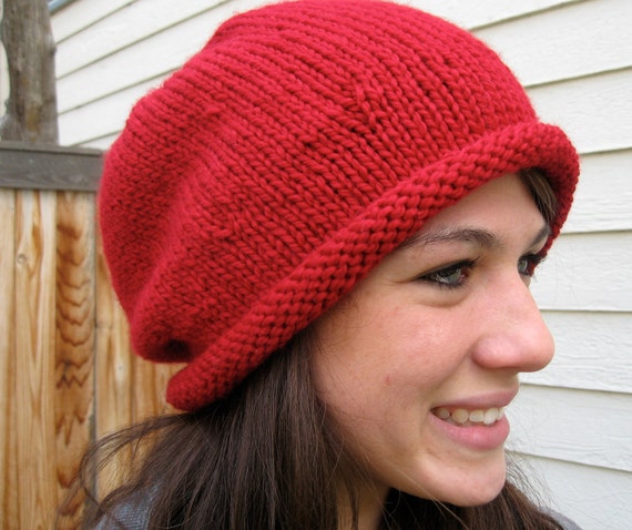 RESERVED FOR <b>CAROL - Hand</b> Knit Slouchy Hat, Slouchy Hat, Knit Hat, Slouchy - il_570xN.277058327