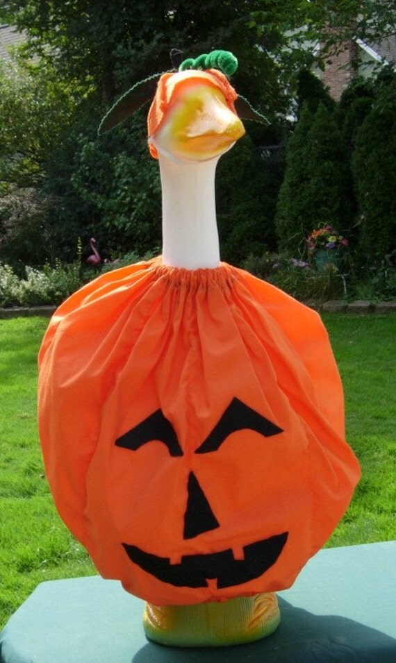 Cement goose pumpkin outfit for large geese or 24 ducks