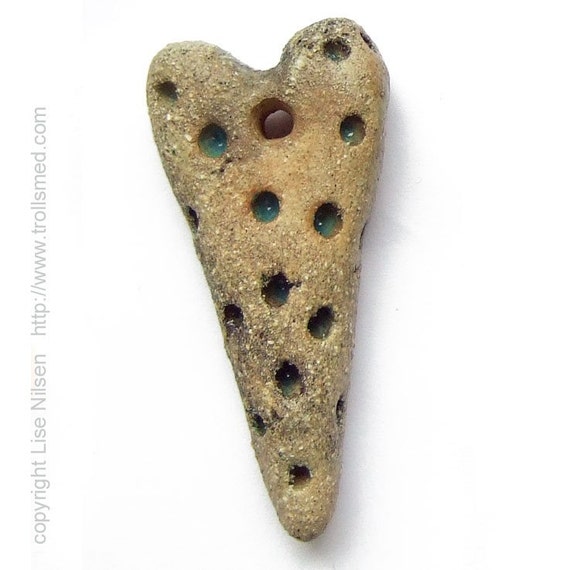 Long heart handmade craft crank clay