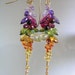 City Girl Chases the Rainbow...Rainbow Gemstone Encrusted Signature Original Gold filled Lengthy Stem Earrings